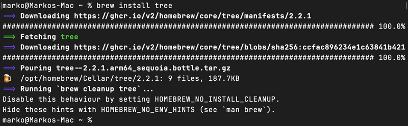 Install an app using Homebrew.