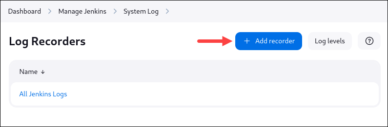 Add a log recorder to Jenkins on Debian.