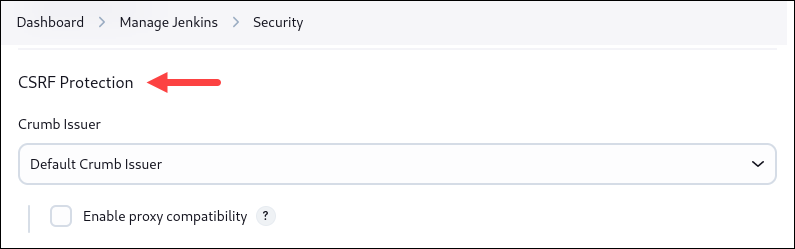 Enable CSRF protection in Jenkins.