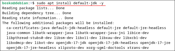 Installing Java on Debian.