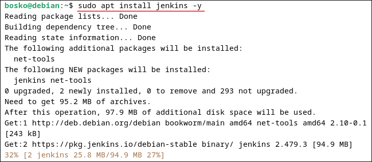 Installing Jenkins on Debian 12.