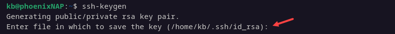ssh-keygen enter file default location terminal output