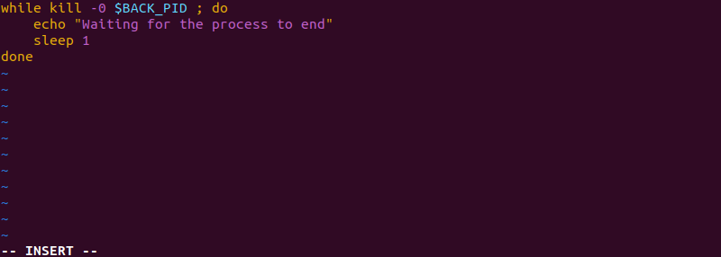 wait_for_process.sh in Vim terminal output