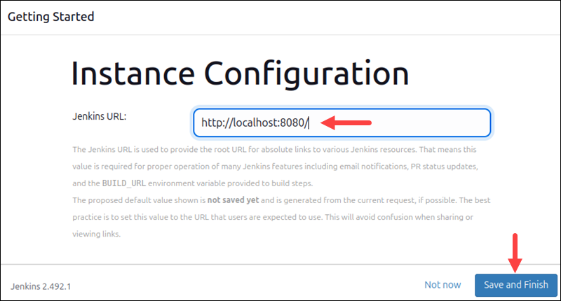 Configuring the Jenkins instance.