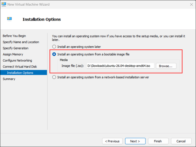 Install an operating system from a bootable CD/DVD-ROM