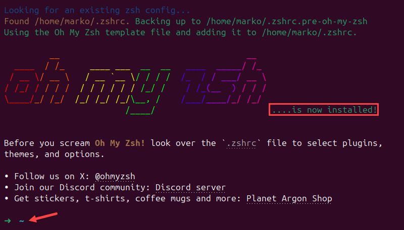 Installing Oh My Zsh to customize Z Shell in Linux.