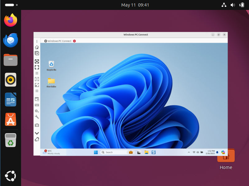 RDP access to Windows from Ubuntu