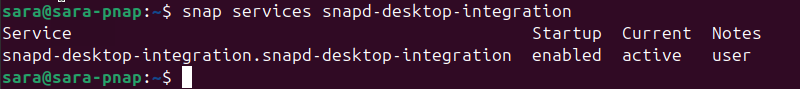 snap services snapd-desktop-integration terminal output