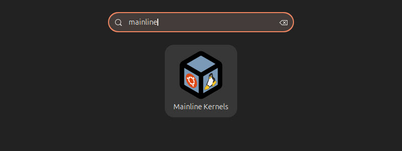 Ubuntu apps search Mainline Kernels