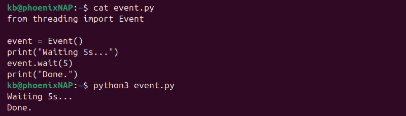 event.wait Python output