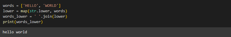 map to string Python output