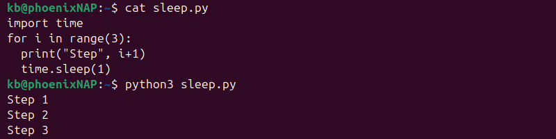 time.sleep loop Python output
