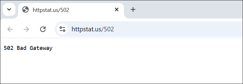 502 Bad Gateway