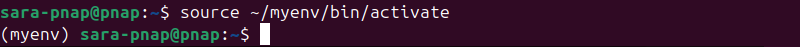 activate venv environment