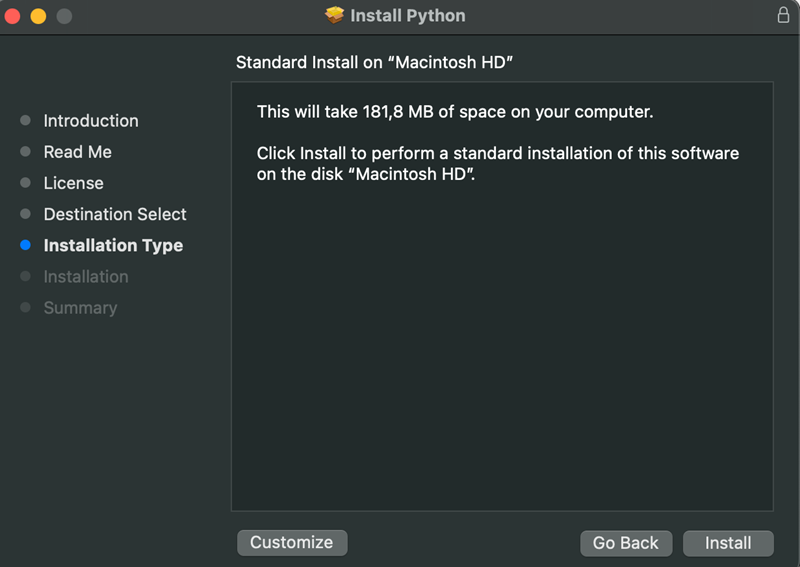 Install Python on macOS
