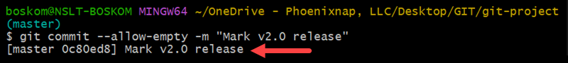 make no-message commit
