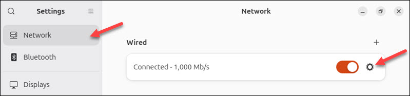 Accessing network adapter configuration in Ubuntu.