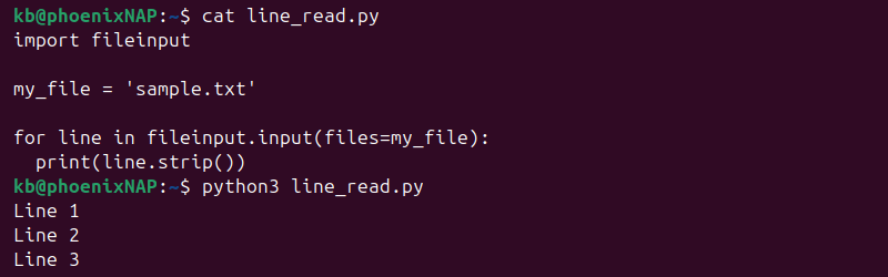 Python fileinput file output