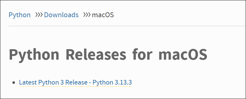 Python releases for macOS
