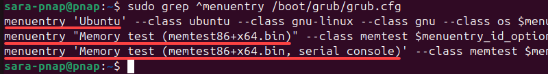sudo grep ^menuentry /boot/grub/grub.cfg terminal output