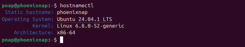 Ubuntu Bash shell CLI example.