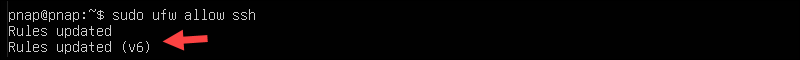 Enable SSH in Ubuntu UFW.