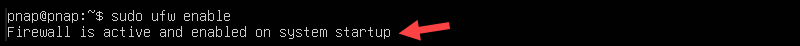 Enable UFW in Ubuntu Server.