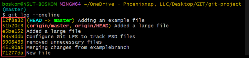 find commit hash