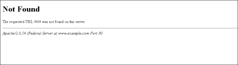 Raw HTML 404 error page.