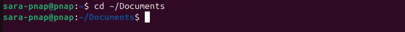 cd Documents terminal output