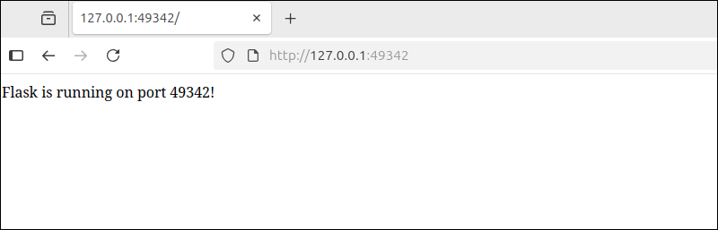 Flask is running in browser