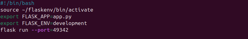 Flask script terminal output