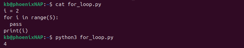 Loop variable persistence  output