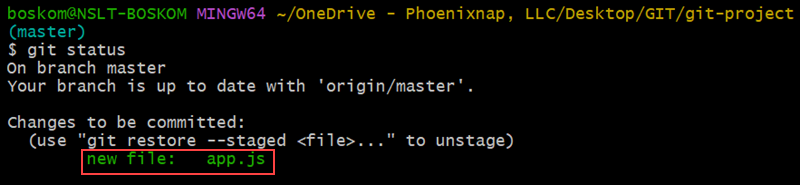 Coloring the git output.