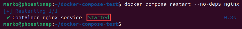 Restarting the nginx service without restarting any services it depends on.
