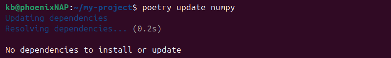 Updating dependencies in Poetry.