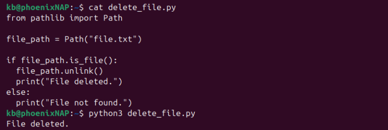 How to Delete a File in Python | phoenixNAP KB