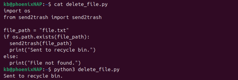 How to Delete a File in Python | phoenixNAP KB