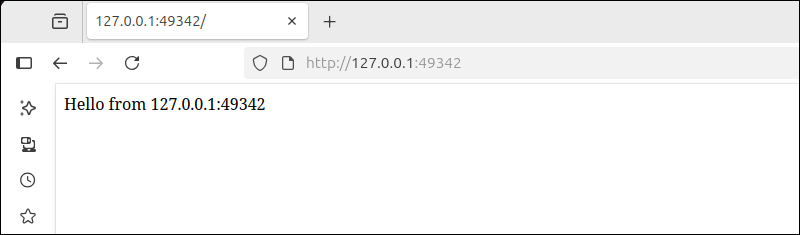 Server response in web browser