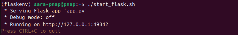 ./start_flask.sh terminal output