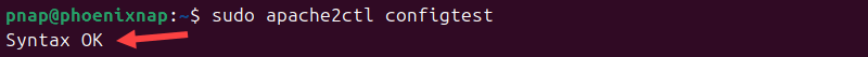 Apache syntax OK.