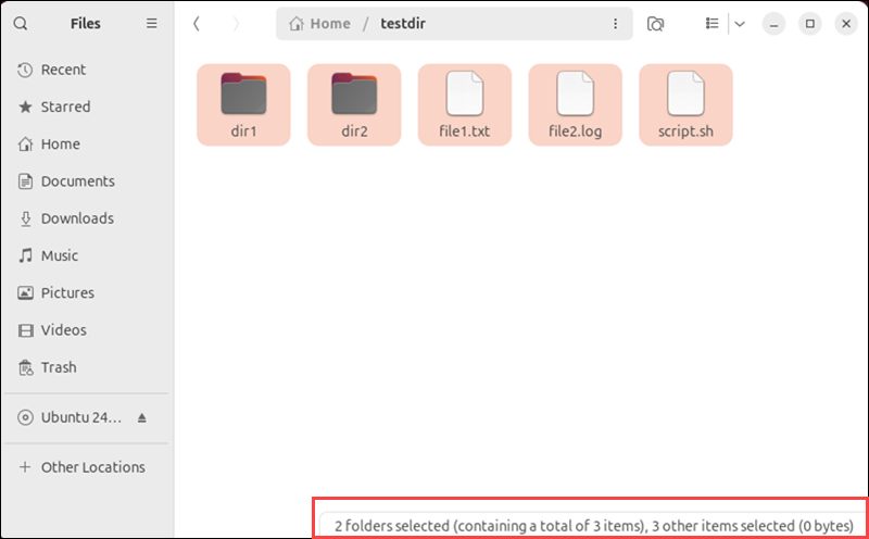 testdir in GUI count