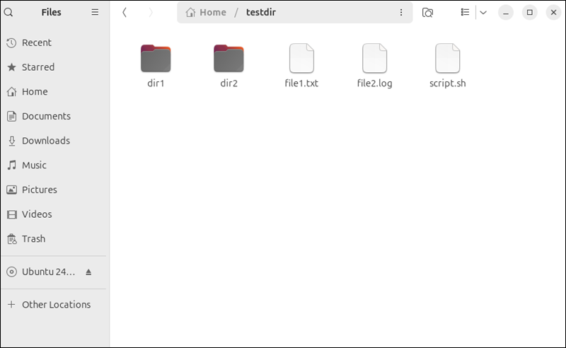 testdir in GUI