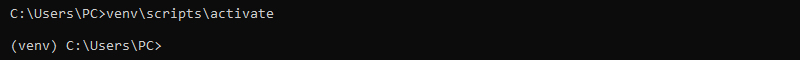 venv activate cmd