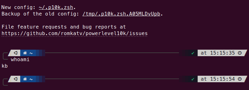 Zsh with PowerLevel10k configured
