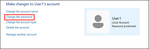 Change the password