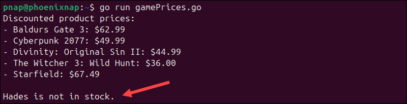 Checking if an item exists in a Go map.