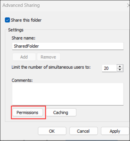 Choose Permissions