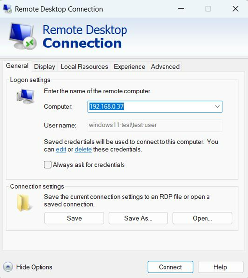 Enable nremote desktop connection