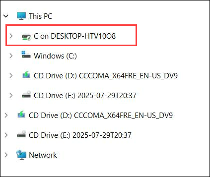 Find the Shared Local Drive on the Remote Machine